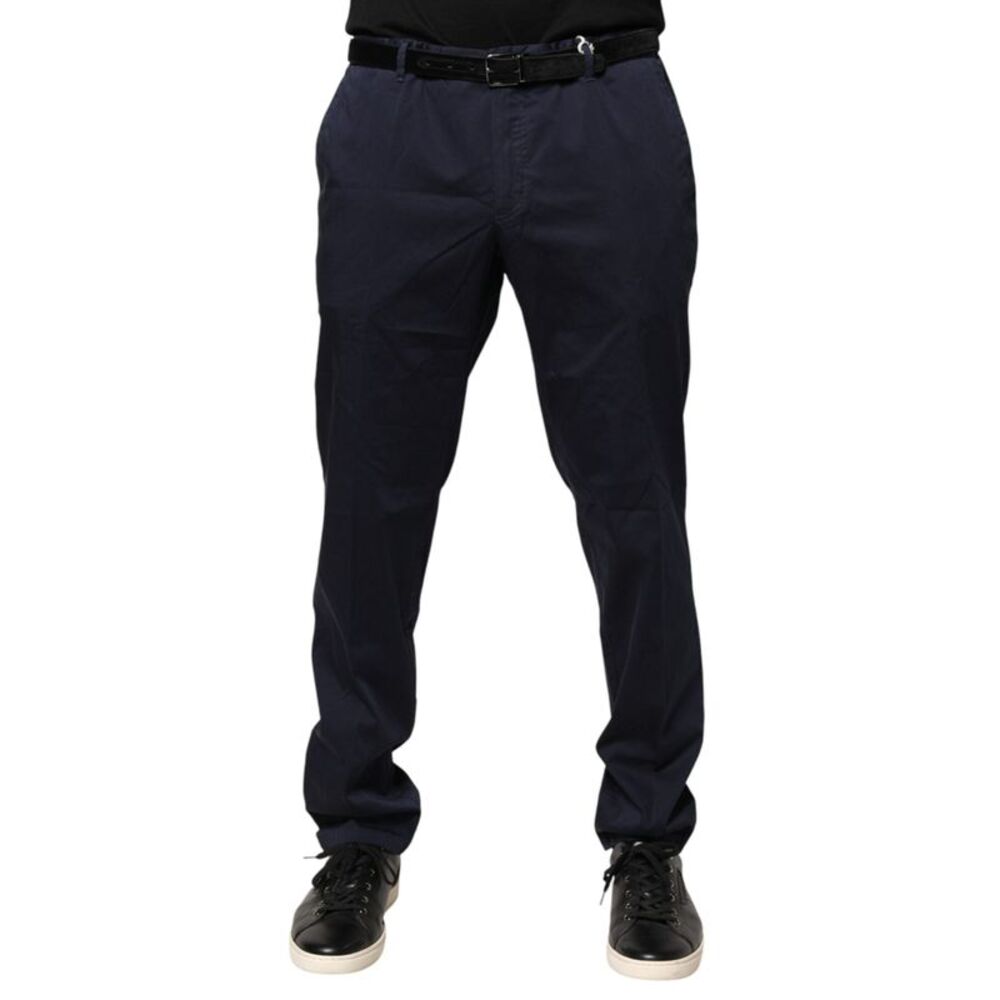 Domenico Tagliente Navy Blue Skinny Chino Mid Waist Men Men's Pants